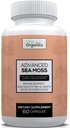 Advanced Sea Moss, moss formula avansata, supliment de muschi de mare premium, pastila de muschi de mare, supliment Seamoss, Irish Sea Moss Capsules & Organic Bladderwack & Burdock, & Black Pepper Extract, Seamoss