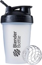 BlenderBottle Sticla de Shaker Classic Perfect pentru Shake-uri de proteine și antrenament pre, 20-Ounce, Clear / Negru