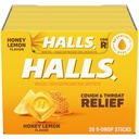 HELLS Tuse și gât relief Honey Lemon Cough Drops, 20 Sticks de 9 (180 Total picături)