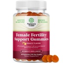 Gume de fertilitate pentru femei care încearcă să conceve - Yummy Gummy Fertility Supliment pentru femei cu Myo-Inositol Acid folic & Vitex Chasteberry - Vegan non-GMO & Gluten gratuit - Juicy Peach (30 Serviri)