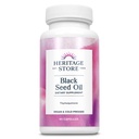 HERITAGE magazin Black Seed Oil Liquid Capsules 650mg, Nigella Sativa Suplimentul ulei cu Thymochinonă, Omega 3 6 9, Antioxidant, Colesterol, Digestive, Joint & Immune Support*, Vegan, 45 Serv, 90ct