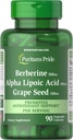 Pride Berberine, Alfa Acid lipoic și semințe de struguri, promovează sprijinul antioxidant, 90 capsule vegetale