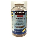 Kirkland Signature 100% Wild Fish Oil Blend cu ulei de somon sălbatic Alaska 180 EPA 120 DHA 1000mg - 360 Enteric Softgels
