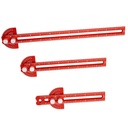 Ruler de prelucrare a lemnului, TURACE 3Pcs Regulator de buzunar de precizie Slide Metal Slide Regula Instrumente de prelucrare a lemnului T Square Metric / Inch Regulatori portabili cu Proctor Angle Finder (6/8/12 Inch)