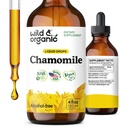 Flori de musetel salbatic si organic Tinctura - calmant Supliment pentru relaxare - Chamomile Extract picaturi lichide - Vegan, zahar si alcool - 4 fl oz