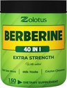Zolotus Berberine Supliment 40 în 1, cu Sea Moss, Scorțișoară, Thistle lapte, Oțet de cidru de mere, Querbetin pentru Digestion, Imunity System & Heart Health