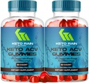 (2 Pack) Keto Rain Gummies - Keto Rain Advanced ACV Gummys, Keto Rain ACV Gummy 1050MG - Toate naturale Keto Rain Apple Cider Vinegar, KetoRain ACV Gummys, 120 Gummies pentru 2 luni