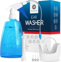 Medi Grade Ear Cleaning Kit Inclusiv Ear Cleaner Sticla, Bazin cu Quad-Stream Tip - Earwax Remove Kit pentru Claritatea Auz îmbunătățită - Ear Wax Instrumentul de îndepărtare pentru Igiena urechii