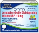 Ohm Loratadina 10 mg Alergie Medicina - non-drowsy Toate ziua Alergie Relief, 24 oră antihistaminină, comprimate de dezintegrare orală, ajutor eficient, pentru vârstele 6 și în sus - 30 Număr