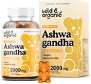 Wild & Organic Ashwagandha Gummies 2000mg - Mood Supplement w/Ashwagandha Root Extra Force - Natural Calm Suplimente Gummies - 60 Vegan, Non-GMO Chews