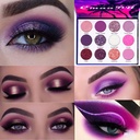 BINGBRUSH 12 Culori Glitter violet roz machiaj machiaj machiaj palette,Bright ridicat pigmentat Metallic Shimmer Rainbow colorat machiaj ochi presat pentru fete