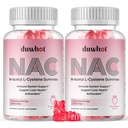 NAC Gummies 600mg, N Acetyl Cysteine Supliment NAC Chewable pentru Antioxidanti si Suport Imun, Lung & Ficat Sanatate, Aroma naturala de capsuni, 120ct