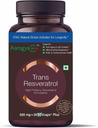 Pure Trans Resveratrol 500 mg cu Bio Perine Anti- Îmbătrânire de îngrijire a pielii Supliment antioxidant pentru Heart Health & Daily Immune Support 30 Veg Capsule 