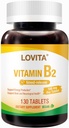 Lovita Vitamina B2 (Riboflavină) 100 mg, Timed Release, 8 Ore Se susţine, Suport Metabolism & Nervi Health, 130 Vegan Tablet