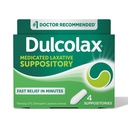 Dulcolax Stimulant Laxative Medicamente medicamentate, Predictable & Eficient Constipation Relief, Bisacodyl 10 mg, 4 Count