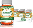 Lunakai Vitamina C Gume pentru adulți și copii - Organic VIT C Vegan Gummy Vitamine - 250 mg Adult, Copii, Copii Chews - 6 Pack