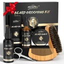 POP MODERN.C Barbă de creștere Kit barbă de formare 6pcs Barbă de spălare șampon barbă Barbă de ulei Balsam barbă Comb periuță foarfece