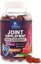 Suport comun Gumies Glucosamine Plus Vitamina E - Suplimentul comun de sprijin al naturii pentru disfort ocazional pentru spate, Genți și mâini - Cartilaj și sprijin comun de sănătate și flexibilitate - 120 Gumies