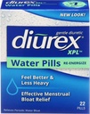 Diurex XPL Re-energizante pastile de apă - Eliberați Blooting & Oboseala - 22 Conte