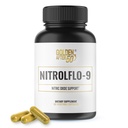 Golden After 50 NitrolFlo-9 - Nature-Powered Nitrogen oxid cu extract de rodii, Seminte de struguri si S7® - Suporta Circulatia Nutrient si Energia Optimala - 60 Capsule