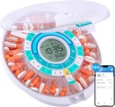 Daviky Automatic Pill Dispenser pentru persoanele în vârstă cu alarmă, Electronic Pill Dispenser Machine, 28 Day Smart Bluetooth lunar organizator, Pilula Reminder cu APP pentru prescripții, Vitamine & mai mult
