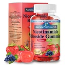 NAD Supliment Gummies Sugar-Free, NAD Nicotinamidă Riboside Resveratrol 900mg w. Quercetin, Colagen Biotin & Vitamina, Suplimente NAD de înaltă potenţă pentru anti-îmbătrânire, Energie, Focus