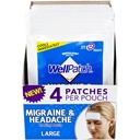 WellPatch Migrene & Headache Cooling Patch - Drog gratuit, durează până la 12 ore, sigur de utilizat cu medicamente - patch-uri mari (4 pachete de 4 patch-uri), fiecare 4.3 x 2 in