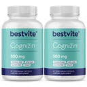BESTVITE Cognizin Citicoline 500mg (120 Capsule vegetariene) (60x2) - Studiat clinic Choline Nootropic Premium - Fără Stearete - Vegan - Gluten gratuit - Suplimente cerebrale pentru memorie și concentrare