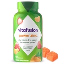 Vitafuzie Putere Gummy Gummy Vitamine de zinc, Tangerine de căpșuni Aroma de sprijin imun (1), 90 Conte