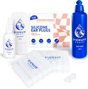 Bundle de îngrijire a urechii - Include picături de ureche, Ureche Spală & silicon Ureche Plug-uri - pentru înotători, sportivi, scafandri, călători - produse de îngrijire a urechii pentru bărbați, femei, copii și adulți - Cel mai bun cadou înotător
