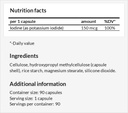 Iod de potasiu 150 mcg per capsulă - 90 capsule Vegan - 3 luni de aprovizionare - pentru funcţia optimă Gland şi metabolismul energetic - Supliment alimentar cu Hegemonia lui Apollo