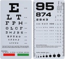 NOYOC 2 Pack Pocket Eye Chart, 2 in 1 Snellen & Rosenbaum Chart, 6.5x3.5 Inches, Handheld Double Sided Plastic Low Vision Card for Eye Examene (2 Pack 6 Feet)