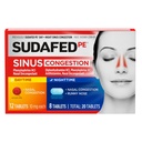 Sudated PE Congestia sinusală Ziua + Night Putere maximă Decongestant & Antihistaminice Tablete cu Fenilephrine HCl & difenhidramină HCl, ajută Nasal & Sinus Presiune & congestie, 20 ct