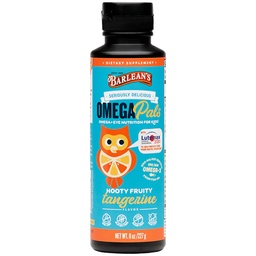Barlean Omega Pals Eye Health lichid, Tangerine arostat Omega 3 pentru copii, supliment de ulei de pește cu 500 mg de EPA & DHA Plus Lutein & Zeaxantină vitamine pentru suport de lumină albastră, 8 oz