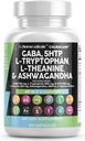 Clean Nutraceuticals GABA 750mg 5 HTP 200mg L Tryptofan 500mg L Theanine 200mg Ashwagandha SAM-e L-Glycine - Mood Support Vitamine pentru femei si barbati cu L-Tyrosine 5-HTP (5-Hidroxitriptofan)