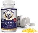 Benson Omega 3 ulei de pește pentru câini - Oferă 43% mai mult Omega 3 Acidi grași decât ulei de somon - 200 Softgels 1000 mg - 100% pur, non-GMO, Natural Pet Food Dog Suplimente ulei de pește