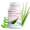 AloeCure Probiotice zilnice 10 Miliarde CFU pentru suport digestiv 8 Tulpini, 6 Prebiotice și enzime - Supliment digestiv cu Bromelain pentru femei și bărbați - Suport curajos, Digestive Relief, 30 Capsuri