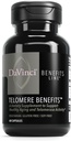 DAVINCI Labs Telomere Beneficii - Supliment alimentar pentru a sprijini imbatranirea sanatoasa, nivele antioxidante, memorie si activitate telomerase* - cu extract de rădăcină Astragalus - gluten-free - 60 capsule vegetale