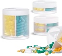 3 Pachet de mare capacitate organizator pastile și pastile dispensatoare set în diferite dimensiuni