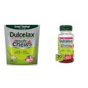 Dulcolax Soft Chews Saline Laxative Mixed Berry (60ct) Gentle Constipation Relief & Chewy Fruit Bites, Saline Laxative, Cherry Berry (30ct) Cramp-Free Constipație Ajutor