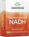 Swanson Putere maximă NADH - Peppermint rapid Acting Lozenges pentru a promova sănătatea creierului și suport energetic - Vitamina B3 Coenzime pentru a ajuta la lupta împotriva oboselii - (30 comprimate, 20 mg fiecare) 1 ambalaj