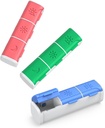 Organizator de pastile de 3 ori pe zi, (3 Pack) Cutia de pastile mici, Organizator de pastile de zi cu zi, Dovada de umiditate Caz de călătorie Pilula de buzunar, Cutie de medicamente portabile pentru a deține vitamine, uleiuri de pește, Suplimente