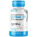GLYNAC-ET NAC Supliment N-Acetyl Cysteine Ethyl Ester - 20x Mai multe Biodisponibil - Glicină & N-Acetilcisteină Etil Ester Anti Aging Supliment, Boost Glutatione, 60 Capsule - Nutri - 3rd Parte testat
