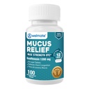 WELMATE - Mucus Relief - Guaifensin 1200 mg Putere maximă - Extended-Release Expectorant Tablets - Ajuta Clear Congestion & Losen Mucus - 12 Ore Relief - 100 Conte