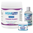 KALA HANITY MSMPure Starter Bundle with MSM Coarse Flakes 1lb, MSM Muscle & Joint Cream 2oz and MSM Gel with Organic Aloe 8oz