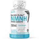 Fusions NMNH (NMN Supplement Alternative) (Dihidronicotinamidă Mononucleotidă) 125mg - 25 ori mai eficient decât NR & NAD+ - Boost NAD+ de până la 10 ori - 30 Conte (30 Servings)