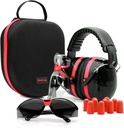 Yewltvep fotografiere protecție ureche arma Range protecție ureche cu earmuffs, ochelari de siguranță arma, dopuri de ureche, caz de stocare greu
