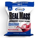 Gazpari Nutritie Masa reala: Advanced Weight Gainer, Proteine si Complex Carb Blend, 50g Proteine, 16g EAAA, Gluten-Free, 12 lbs (Strawberry Milkshake)