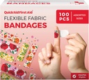 Bandaje flori, Bandaje Variety Pack 100 Conte, Design distractiv pentru copii Adulți, Adeziune ușoară respirabil, Latex gratuit, Utilizare pentru bucăți minore zgârieturi, Provizii de prim ajutor