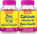 Ei bine, Zinc + Calciu + Vitamina D3, Gume Bundle - mare Tasting, Suplimentul de vitamine, Gluten gratuit, OMG gratuit, Guma de mestecat